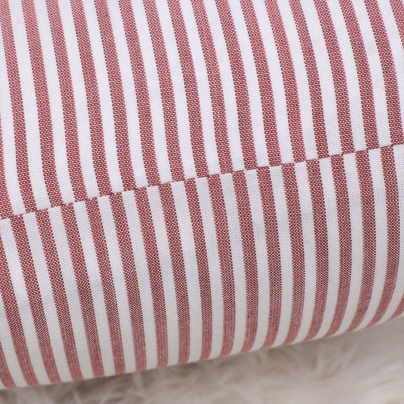 sourcing map Striped Canvas Cushion Covers 1PC, Throw Pillow Covers