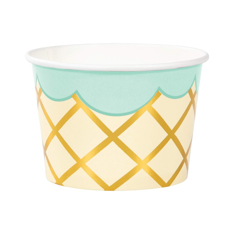 Creative Converting Ice Cream Party Treat Cups with Spoons, 8