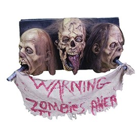 MORRIS COSTUMES Zombie Wall Plaque 3 Faced