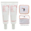 Innisfree Cherry Blossom Glow Tone-Up Cream Skin Fit 2pcs + Cleanser + Play Green Cosmetic Pouch (Yellow) / 이니스프리 왕벚꽃 글로우 톤업 크림 스킨 핏 2개+클렌저+플레이그린 화장품 파우치 (옐로우)