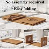 Folding Coffee Table No Assembly Japanese Floor Table Foldable, Bamboo