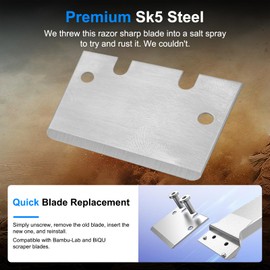 Universal 3D Printer Scraper Tool Kit with 3 Replaceable SK5 Steel Blades, for Bambu Lab X1 P1 Creality 3D Printer bulid Plate, Anodized Aluminum Handle, Quick-Change Design for Easy Model Removal