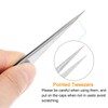 uxcell Non-magnetic Straight Tip Tweezer Anti-static Stainless Steel Precision Multifunctional