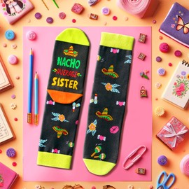 HAPPYPOP Gifts For Sisters From Sisters - Sister Gifts For Women - Sister Birthday Gifts, Mothers Day Gifts For Sister, Little Big Sister Gifts Socks