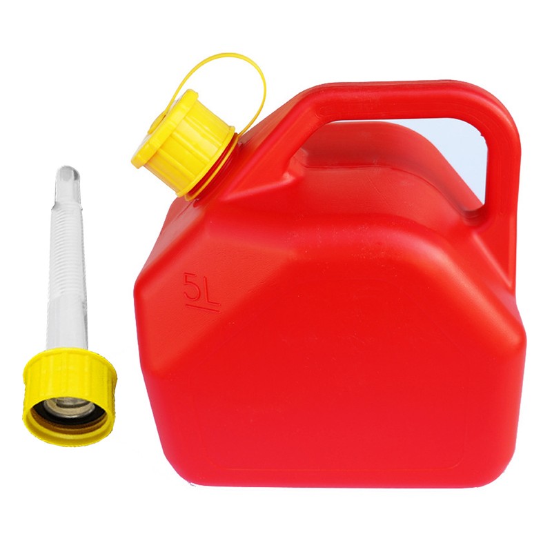 Gas Can 5L 1.3 Gallon ABS Leakage Free Red Portable