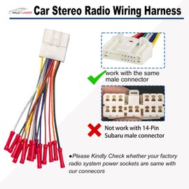 Arnés de cableado de radio de 20 pines para Nissan 2007-2017/Subaru 2008-2015 Arnés de cable estéreo de radio con adaptador de antena, reproductor de CD estéreo de coche, cable receptor estéreo