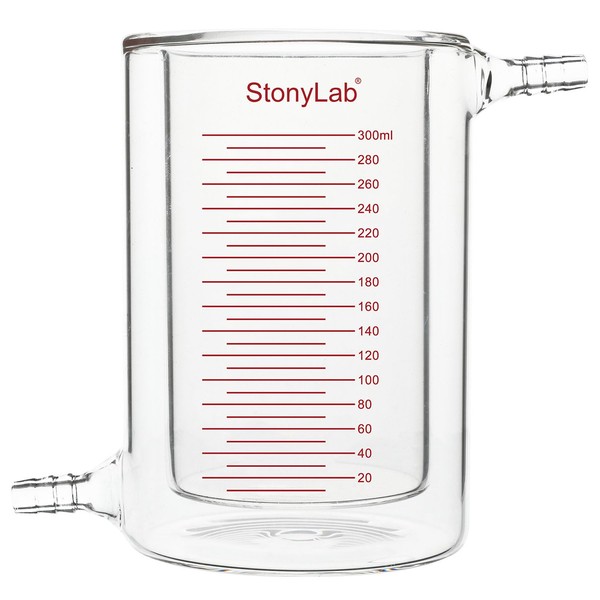 stonylab stonylab Glass Jacketed Beaker, 1 Pack Borosilicate Glass Graduated