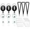 3 Pack Retractable Badge Reels, Heavy Duty Carabiner Clip Badge