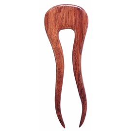 Marycrafts Set 2 Wooden Rosy Simple Hair Pin, Hair Fork, Hair Stick, Hair Accessory Handmade