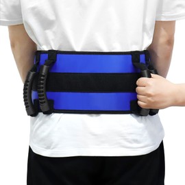 [Punching] Transfer Gear Belt, Running Belt with 6 Handle Belt, Cares Strap Transfer Aid Mobility Aid for Elderly, Bariatric, Disabled People, Hospitals for Home Care (Blue)