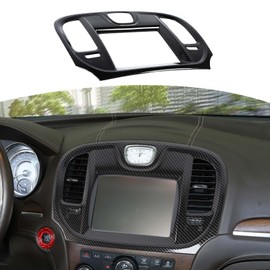 RT-TCZ for Chrysler 300C Dash Navigation Panel Trim Cover Compatible with Chrysler 300/300C 2015-2023 Carbon Fiber Interior Accessories