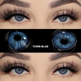 Turin-Blue Eyelash Tweezers for Eye Contact Lens Application and Display Purpose makeup tool set:_Omg brown