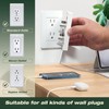 Saker Outlet Concealer Power Strip | 10ft Flat Plug Extension