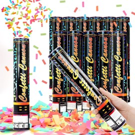 Confetti Cannon 12Inch Confetti Poppers Biodegradable for Party Celebrations 12Pack Party Poppers Confetti Shooter Biodegradable Confetti Cannon Bulk for Birthday Graduation Wedding Christmas NewYear