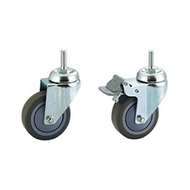 As One 61-7184-36 Reinforced Casters with Simple Lock, Diameter 3.0 inches (7.5 cm), Set of 4