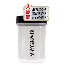 be LEGEND Dumbbell Shaker 500ml with Measurement Protein Black Shaker