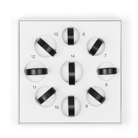 xiaobi Smart Ring with Call/Clock/Events Alerts, No APP Subscription, Body Temp/Heart Rate/Women's Health Tracker, 5ATM Waterproof Fitness Ring for Android & iOS Only Sizing Kit(6-14#)