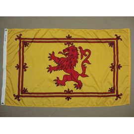 Scottish Rampant Lion Scotland Indoor Outdoor Dyed Nylon Flag Grommets 5' X 8'
