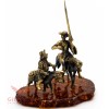 Amber Brass Amber figurine Don Quixote Spanish Knight & Sancho