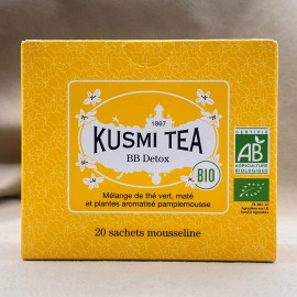 Kusmi Tea BB Detox Organic Grapefruit Green Mate Blend 20 Muslin Bags