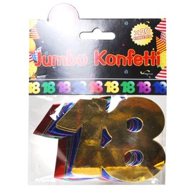 Udo Schmidt GmbH & Co Jumbo Numbers Confetti 18 Inch Birthday Decoration Party Table Decoration Colourful Giant 10 cm