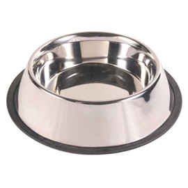 Trixie Stainless Steel Bowl with Rubber Ring 2.8 litre