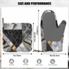 Mxocom Mosaic Marbling Oven Mitt and Pot Holder with Silicone