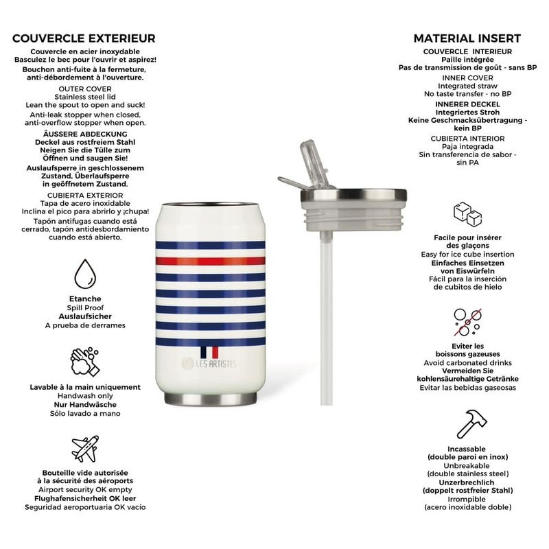 Les Artistes Paris Pull Can'It 280 ml Design Striped White