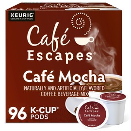Café Escapes Café Mocha Keurig Single-Serve K-Cup Pods, 24 Pods Per Pack, Case Of 4 Packs