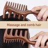 ZORVYN Natural Sandalwood Multi Wide Tooth Comb - Meridian Massage