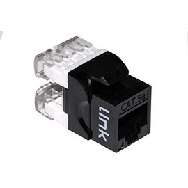 LINK LK5EUB Power Plug Keystone Jack RJ45 Category 5E UTP Colour Black 180°