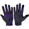 eGlove GripPro LITE 2024 - Lightweight, Breathable, Grippy & Hardwearing Equestrian Riding Gloves - Touchscreen Friendly (Black/Purple (2024), XX-Small)