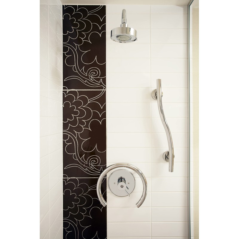 Seachrome 48 inch Bathroom Wave Grab Bar Satin Finish