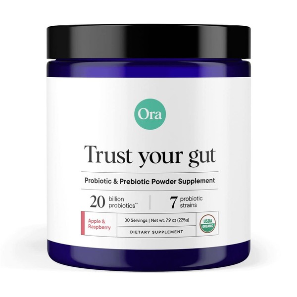 Ora Organic Prebiotic and Probiotic Powder Supplement - 20 Billion