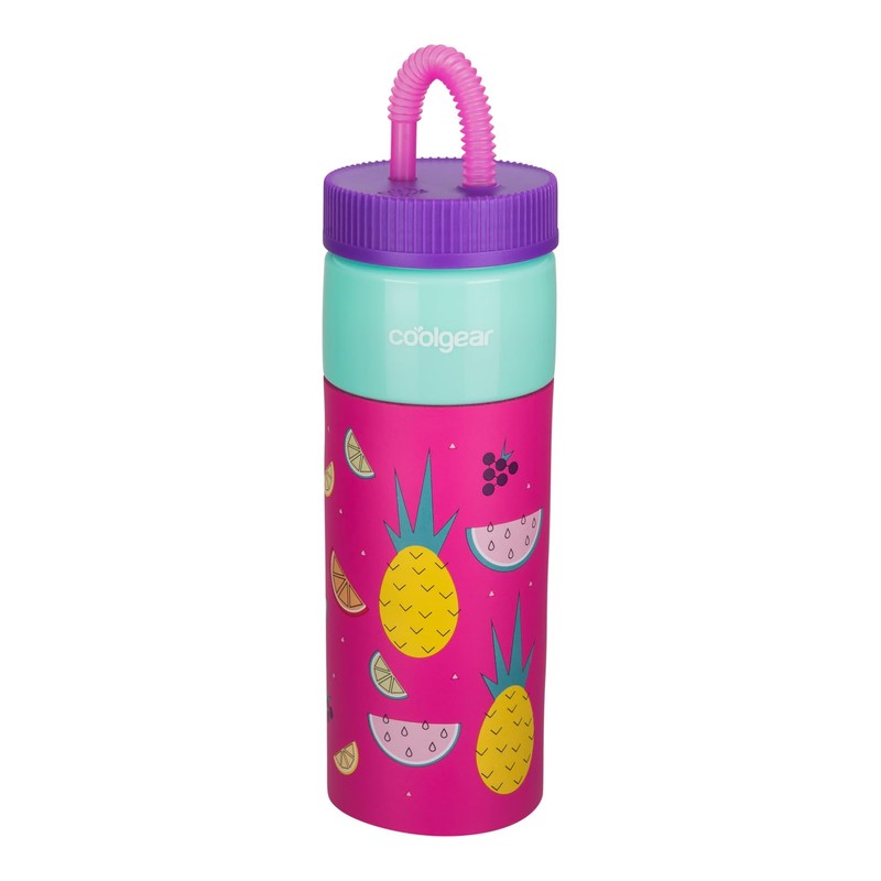 COOL GEAR GO GRIP 24oz Plastic Retro Squishy Water Bottle