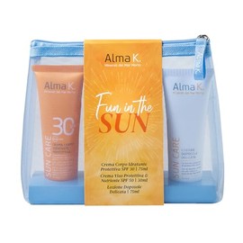 Alma K Fun in The Sun Set - Crema facial protectora y nutritiva SPF 50 - Crema corporal hidratante protectora - Loción suave para después del sol - Cuidado de la piel - 3 piezas