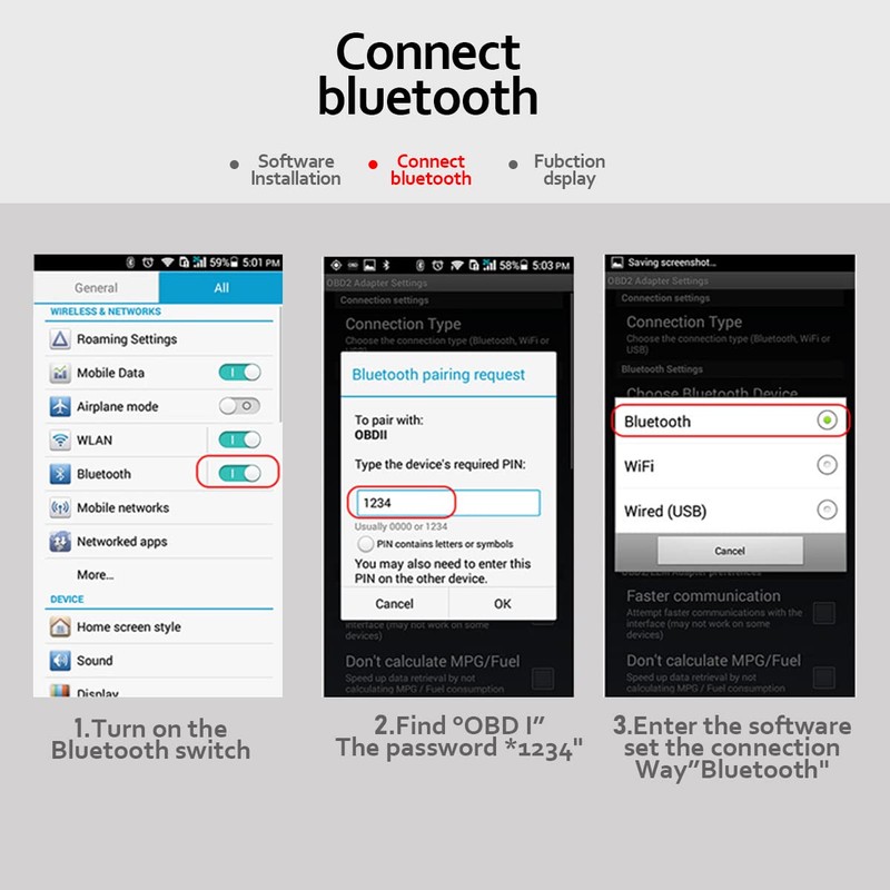 Mini Bluetooth OBD2 Scanner, Car Diagnostic Scan Tool for Android