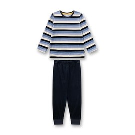 Sanetta Boys' Pyjamas Made of Velour Blue | High Quality and Comfortable Nicki Pyjamas for Boys, blue