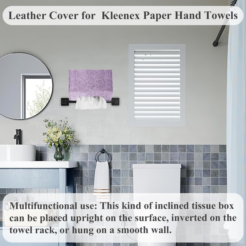 QIELIZI Hand Towels Box Cover,PU Leather Tissue Box Cover Holder