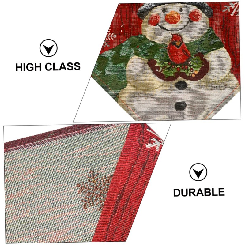 Mikinona Tablecloth for Christmas Party Snowman Theme Comfortable Material Xmas