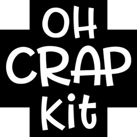 Oh Crap Kit Storage Wishes Vinyl Decal Sticker for Car/Window/Wall (Gold)