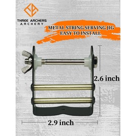THREE ARCHERS Bowstring Serving Thread String Serving Jig 120 yard/110m Archery String Material Tool for Tying Peep Sight Nock Maintenance Accessories-Black
