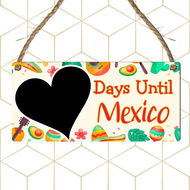 Days Until Mexico Countdown Plaque - Custom Holiday Countdown Sign