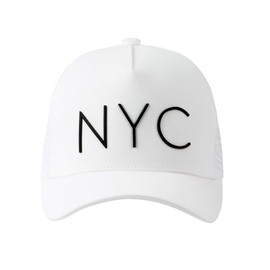 WITHMOONS NYC Hat New York City Meshed Adjustable Baseball Cap TRM1289 (White)