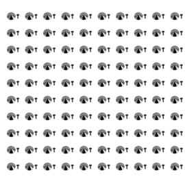 100pcs Mushroom Rivets Multipurpose Double Cap Mushroom Rivets for Belts Bags Hats Shoes Leather Keychains Clothes Silver Black