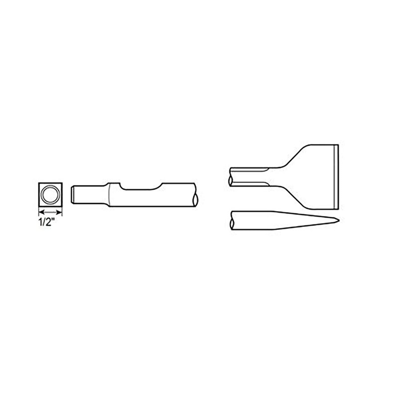 Chicago Pneumatic WP123998, 1 3/8" wide scaling Chisel for CP7120