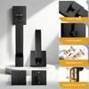 Probrico Black Front Door Handle Set,Exterior Door Handle with Deadbolt,Entry