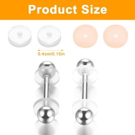 ZAMXHUG 40 pieces anti-venison piercing discs, keloid disc for piercing, stud earrings, studs, inflammation piercing, emergency kit against game meat