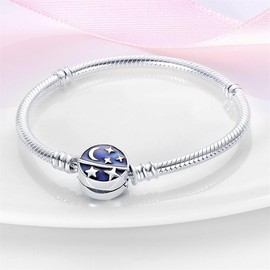 925 silver, star and moon bracelet, bracelet, simple and exquisite gift, fashionable bracelet braclet  business bracelet fashion bracelet:_PAB002_18