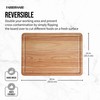 Farberware Extra-Large Cutting Board with Perimeter Juice Trench, Reversible Chopping